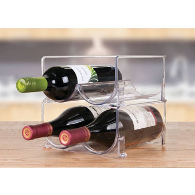 Mdesign stackable wine bottle rack storage for kitchen hot sale